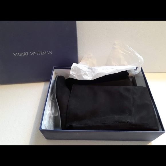 Stuart Weitzman Black Suede Hilo High Boots - Picture 7 of 8